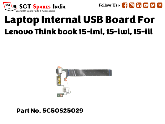 laptop Internal USB or IO board For Lenovo Think book 15 iml, 15 iwl, 15 iil Part no. 5C50S25029 