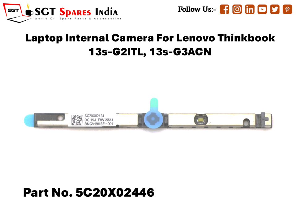 Laptop Internal Camera For Lenovo Thinkbook 13s-G2ITL, 13s-G3ACN Part No. 5C20X02446