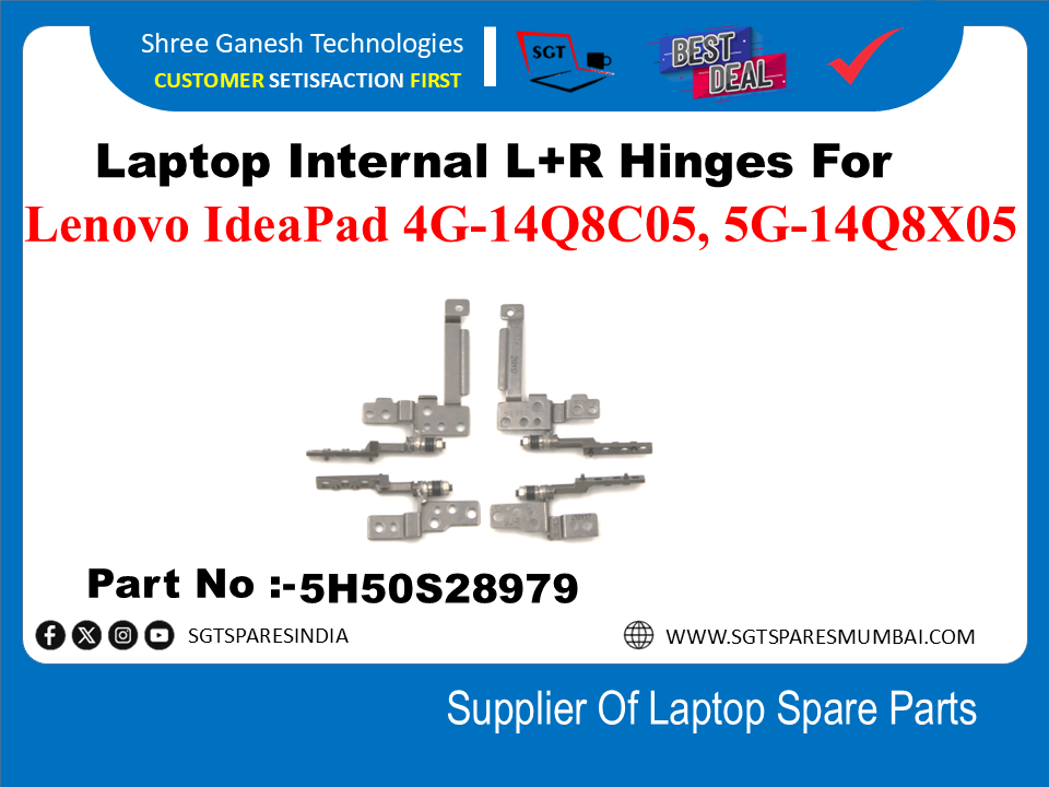 Laptop Internal L+R Hinges For Lenovo IdeaPad 4G-14Q8C05, 5G-14Q8X05 Part No :-5H50S28979