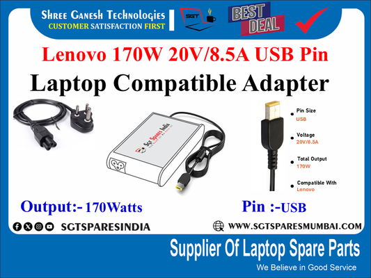 Lenovo 170W 20V/8.5A USB Pin  laptop compatile adapter