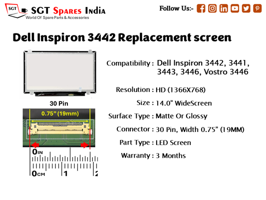 Dell Inspiron 3442 Replacement screen