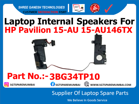 Laptop Internal Speakers For HP Pavilion 15-AU 15-AU146TX Part No.:- 3BG34TP10