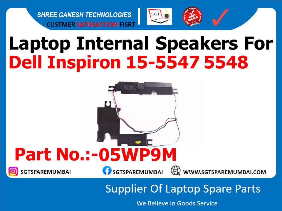 Laptop Internal Speakers For Dell Inspiron 15-5547 5548 Part No.:-05WP9M