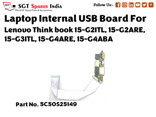 laptop Internal USB or IO board For Lenovo Think book 15 G2ITL, 15 G2ARE, 15 G3ITL, 15 G4ARE, 15 G4ABA Part no. 5C50S25149