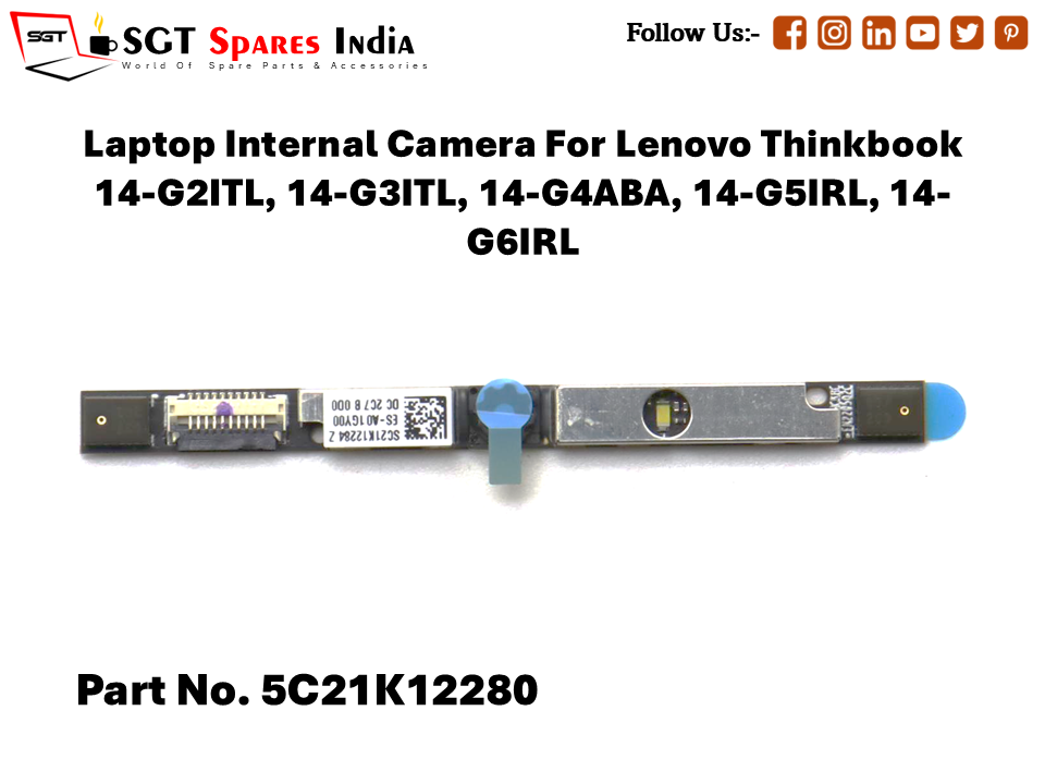 Laptop Internal   Camera For Lenovo Thinkbook 14-G2, 14-G3, 14-G4, 14-G5, 14-g6  5C21K12280