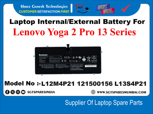 Laptop Internal Compatible Battery For Lenovo Yoga 2 Pro 13 Series Model No :-L12M4P21 121500156 L13S4P21