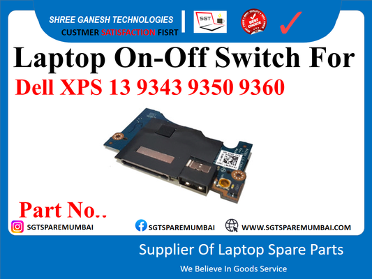 Laptop On-Off Switch For Dell XPS 13 9343 9350 9360