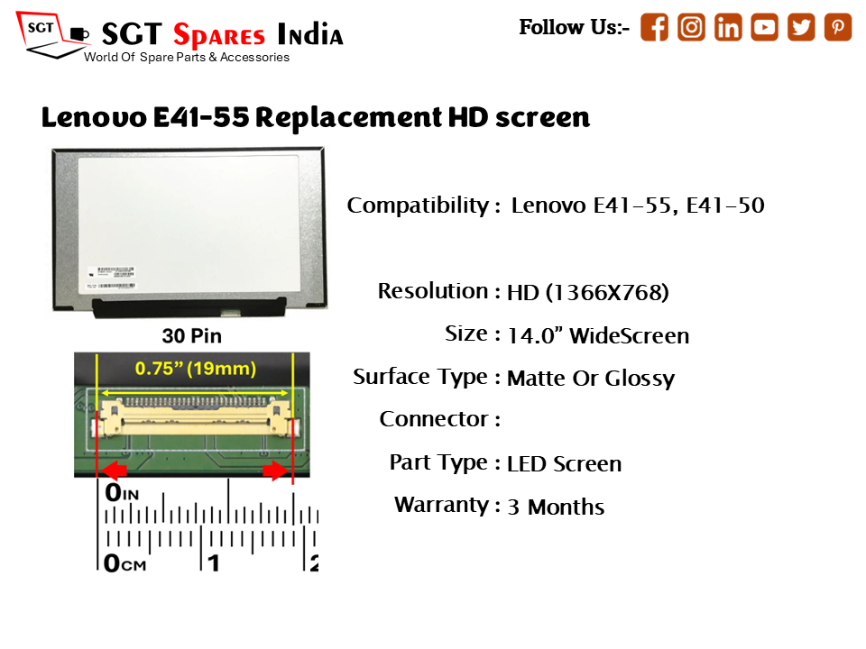 Lenovo E41-55 Replacement HD screen