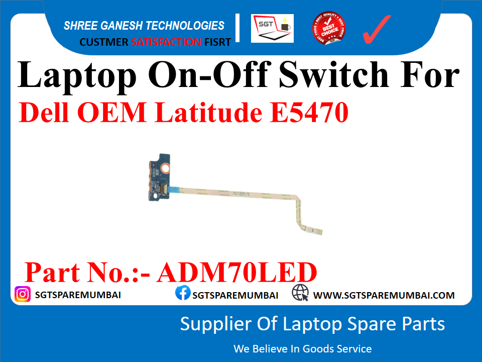 Laptop On-Off Switch For Dell OEM Latitude E5470