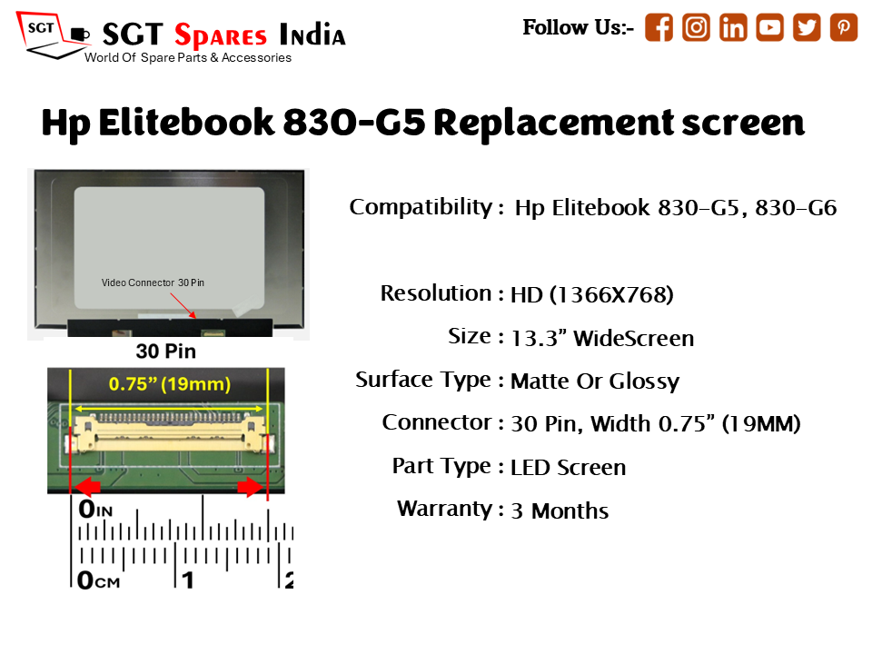Hp Elitebook 830-G5 Replacement screen