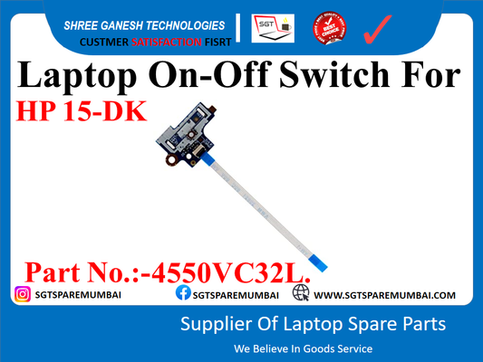 Laptop On-Off Switch For HP PAVILION GAMING 15-DK SERIES