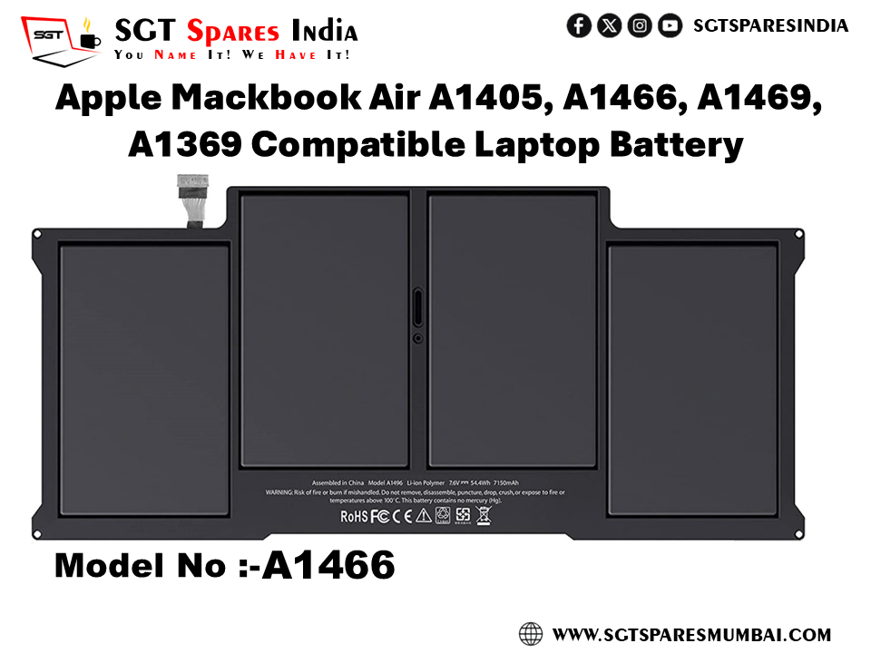 A1405 FOR  Apple Mackbook Air A1405, A1466, A1469, A1369 Compatible Laptop Battery