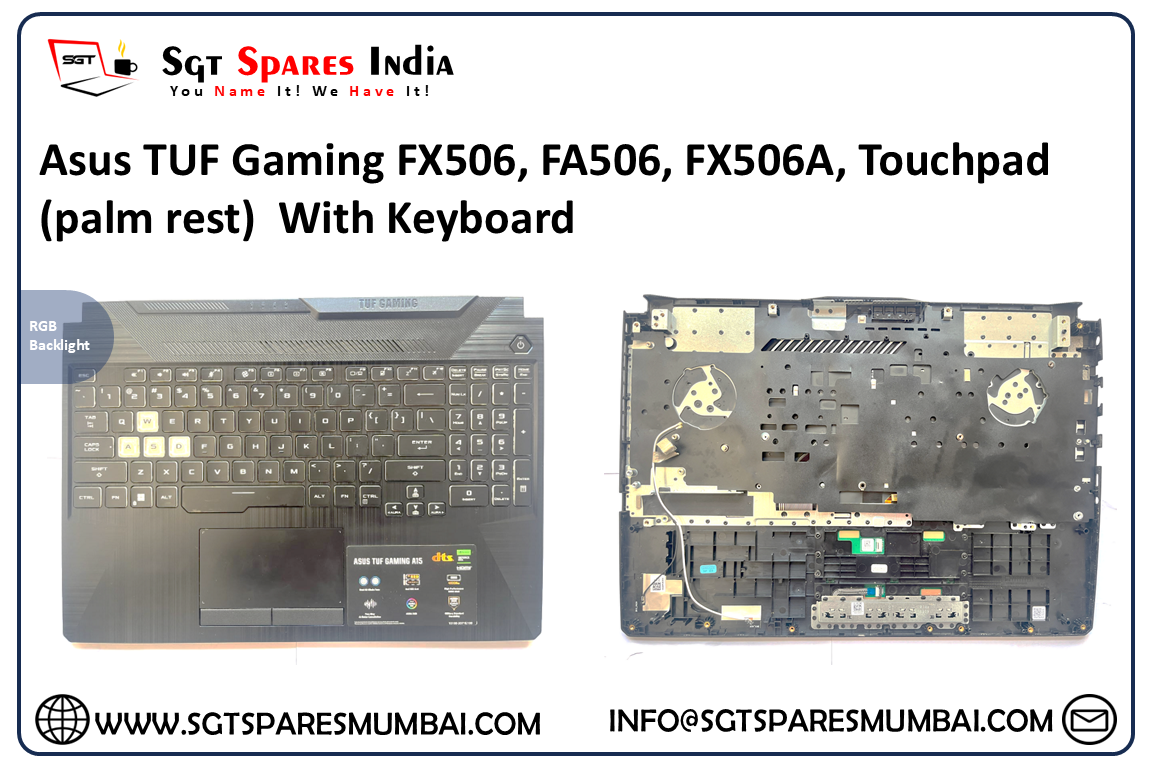 Asus TUF Gaming FX506, FA506, FX506A, Touchpad (palm rest)  With Keyboard  , black colour  , RGB Backlight
