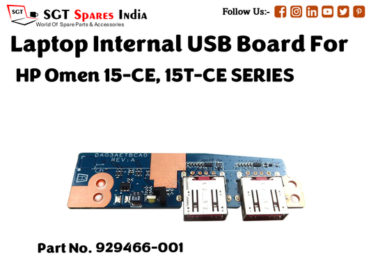 laptop Internal USB or IO board For HP Omen 15 CE, 15T CE SERIES  Part no. 929466 001