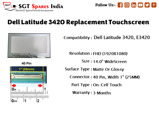 Dell Latitude 3420 Replacement Touchscreen