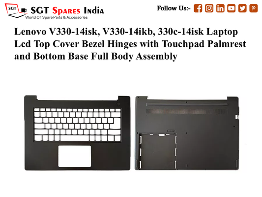 Lenovo V130-14isk, V130-14ikb, V130-14itl, V330-14isk, V330-14ikb, 330c-14isk Palmrest (Touchpad) with Bottom Base (CD Body)