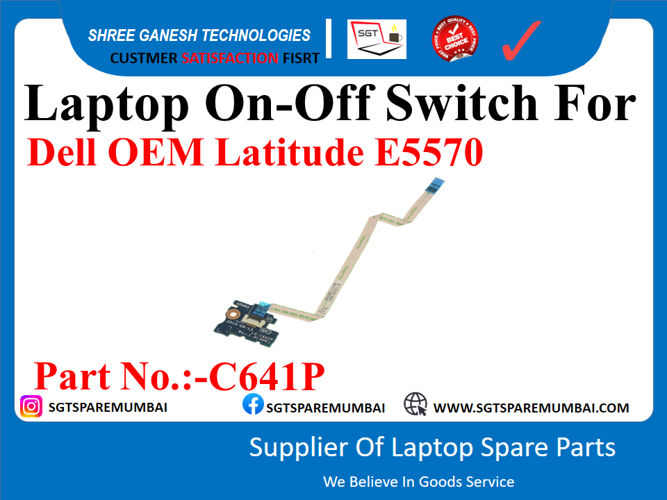 Laptop On-Off Switch For Dell OEM Latitude E5570  Part No.:-Ce41P