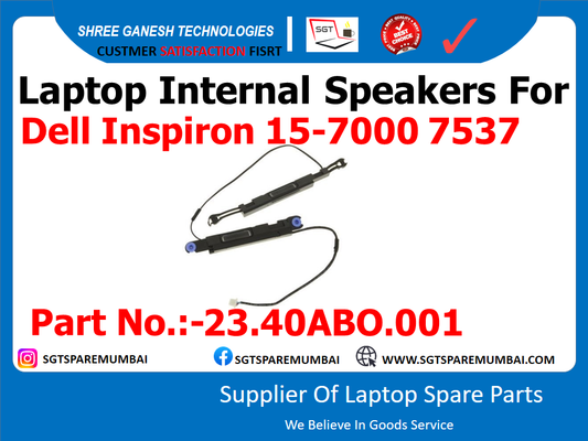 Laptop Internal Speakers For Dell Inspiron 15-7000 7537 Part No.:-23.40ABO.001