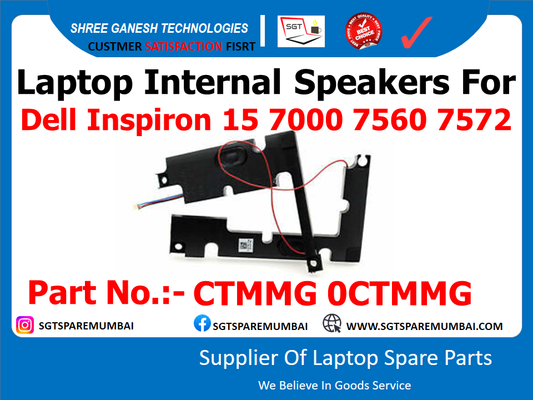 Laptop Internal Speakers For Dell Inspiron 15 7000 7560 7572 Part No.: - CTMMG 0CTMMG