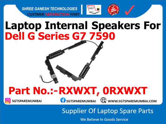 Laptop Internal Speakers For Dell G Series G7 7590 Part No.:- RXWXT, 0RXWXT