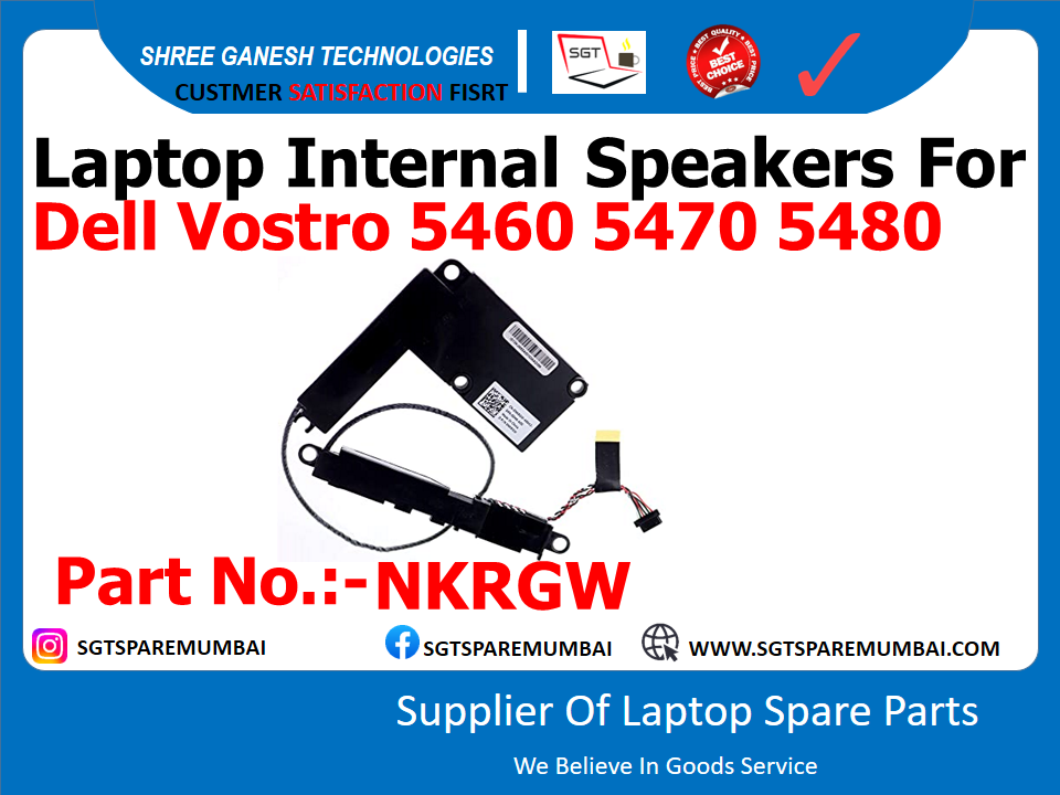 Laptop Internal Speakers For Dell Vostro 5460 5470 5480 Part No.:-NKRGW