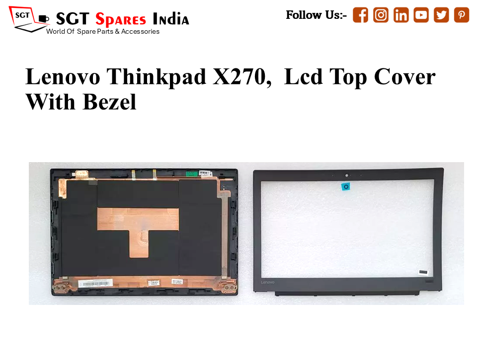 LAPTOP LCD TOP COVER WITH BAZEL FOR LENOVO THINKPAD X270,