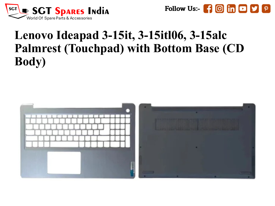 Lenovo Ideapad 3-15it, 3-15itl06, 3-15alc Palmrest (Touchpad) with Bottom Base (CD Body)