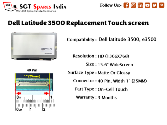 Dell Latitude 3500 Replacement Touch screen