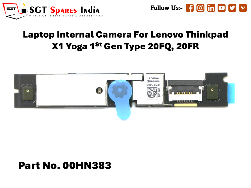 Laptop Internal Camera For Lenovo Thinkpad X1 Yoga 1St Gen Type 20FQ, 20FR Part No. 00HN383