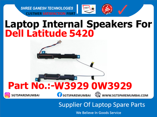 Laptop Internal Speakers For Dell Latitude 5420 Part No.:-W3929 0W3929