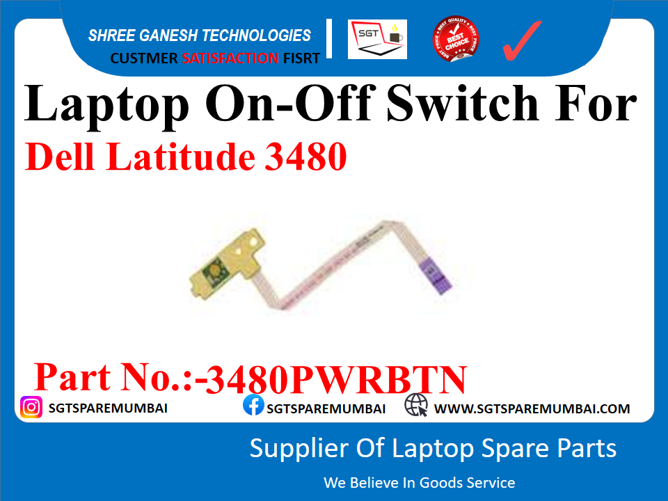 Laptop On-Off Switch For Dell Latitude 3480