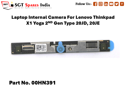 Laptop Internal Camera For Lenovo Thinkpad X1 Yoga 2ND Gen Type 20JD, 20JE Part No. 00HN391