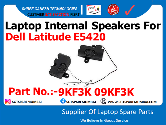 Laptop Internal Speakers For Dell Latitude E5420 (old Model) Part No.:-9KF3K 09KF3K