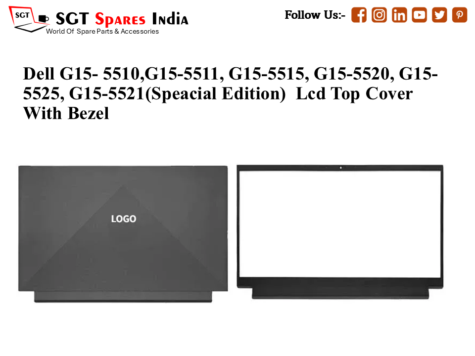 लैपटॉप एलसीडी टॉप कवर बेजल के साथ DELL G15-5510, G15-5511, G15-5515, G15-5520, G15-5525, G15-5521(विशेष संस्करण) के लिए