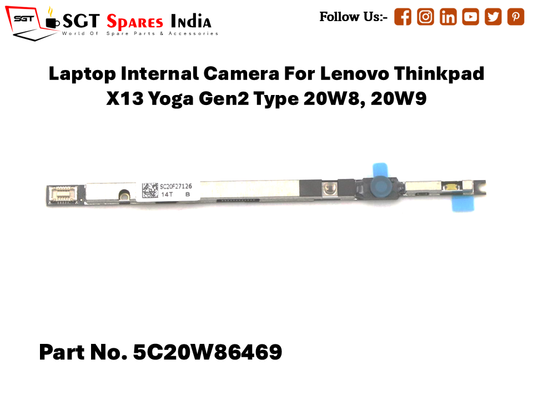 Laptop Internal Camera For Lenovo Thinkpad X13 Yoga Gen2 Type 20W8, 20W9 Part No. 5C20W86469