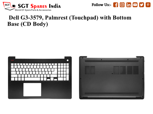 Dell G3-3579, Palmrest (Touchpad) with Bottom Base (CD Body)