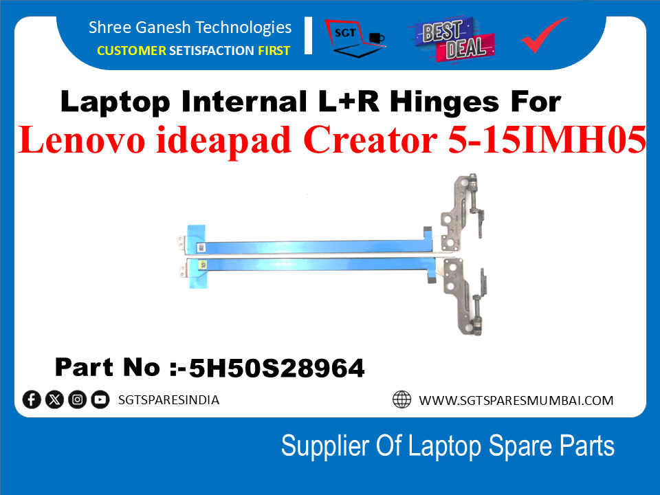 Laptop Internal L+R Hinges For Lenovo ideapad Creator 5-15IMH05 Part No :-5H50S28964