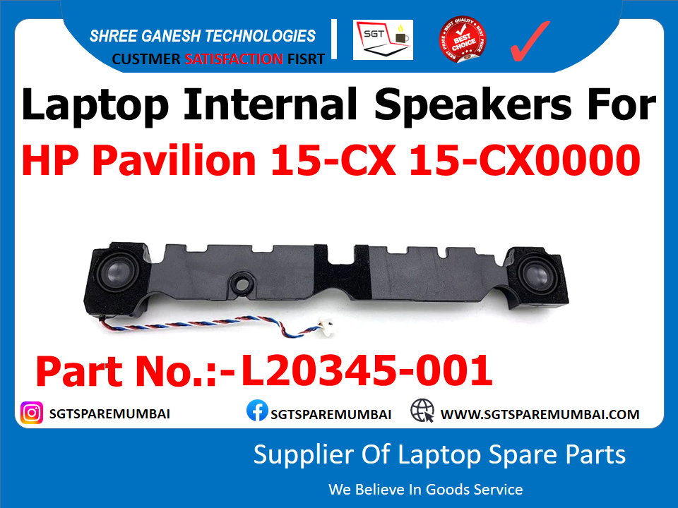 Laptop Internal Speakers For HP Pavilion 15-CX 15-CX0000 Part No.:-L20345-001