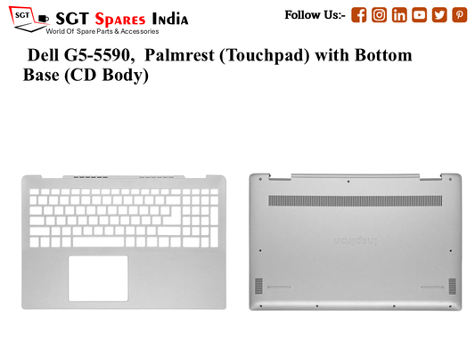 Dell G5-5590, Palmrest (Touchpad) with Bottom Base (CD Body)