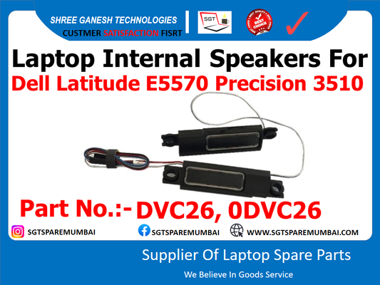 Laptop Internal Speakers For Dell Latitude E5570 Precision 3510 Part No.:- DVC26, 0DVC26