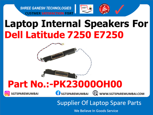 Laptop Internal Speakers For Dell Latitude 7250 E7250 Part No.:-PK230000H00