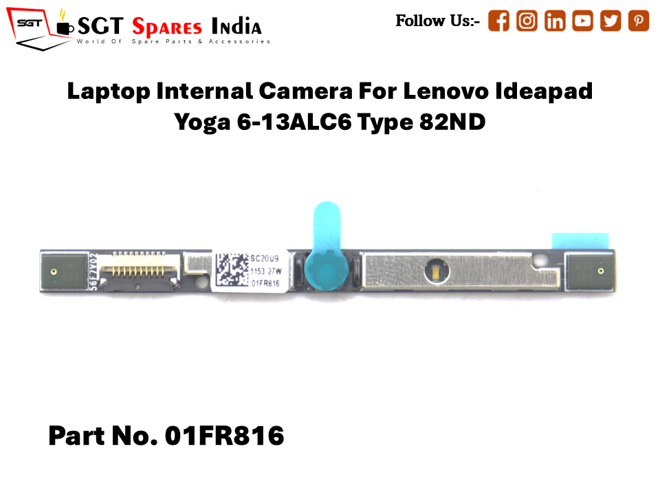 Laptop Internal Camera For Lenovo Ideapad Yoga 6-13ALC6 Type 82ND Part No. 01FR816