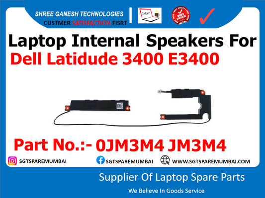 Laptop Internal Speakers For Dell Latidude 3400 E3400 Part No.: - 0JM3M4 JM3M4