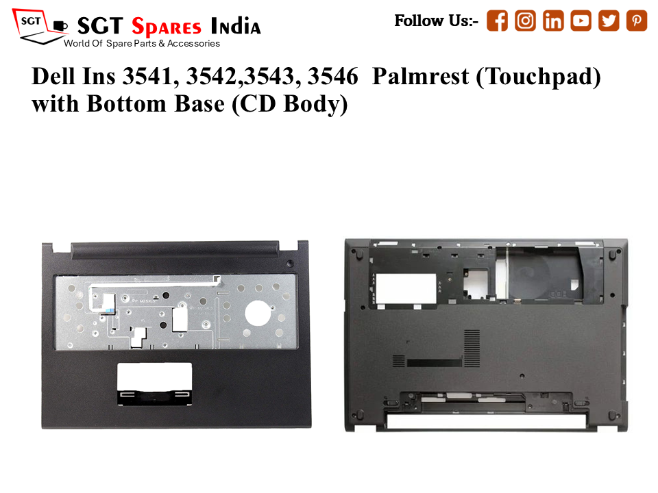 Dell Ins 3541, 3542,3543, 3546 Palmrest (Touchpad) with Bottom Base (CD Body)