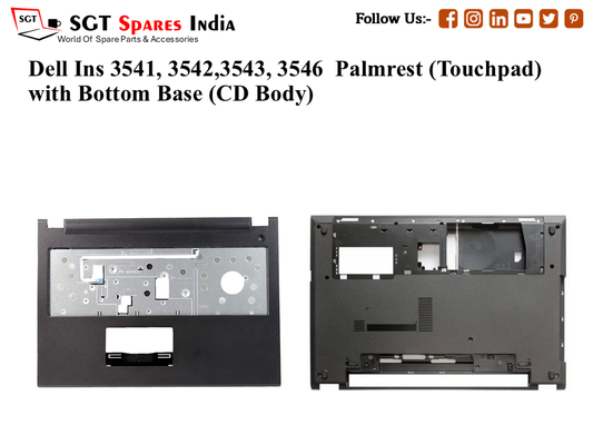 Dell Ins 3541, 3542,3543, 3546 Palmrest (Touchpad) with Bottom Base (CD Body)
