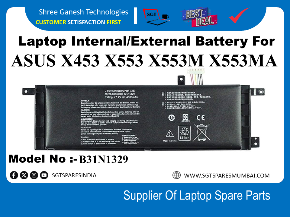 A-sus B31N1329 Internal  Battery For ASUS X453 X553 X553M X553MA
