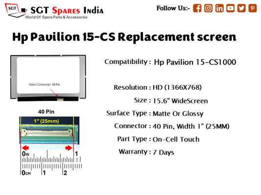 Hp Pavilion 15-CS Replacement screen