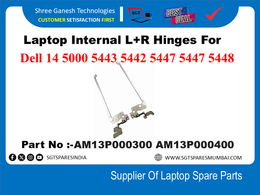 Laptop Internal L+R Hinges For Dell 14 5000 5443 5442 5447 5447 5448 Part No :-~AM13P000300 AM13P000400