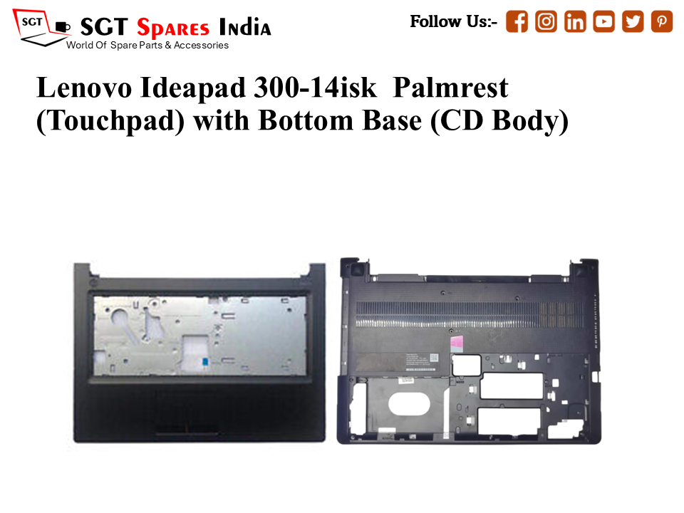 Lenovo Ideapad 300-14isk Palmrest (Touchpad) with Bottom Base (CD Body)