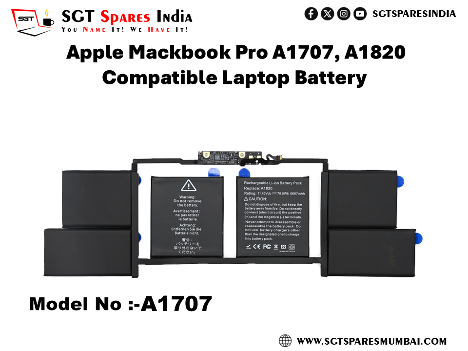 A1707 FOR  Apple Mackbook Pro A1707, A1820 Compatible Laptop Battery